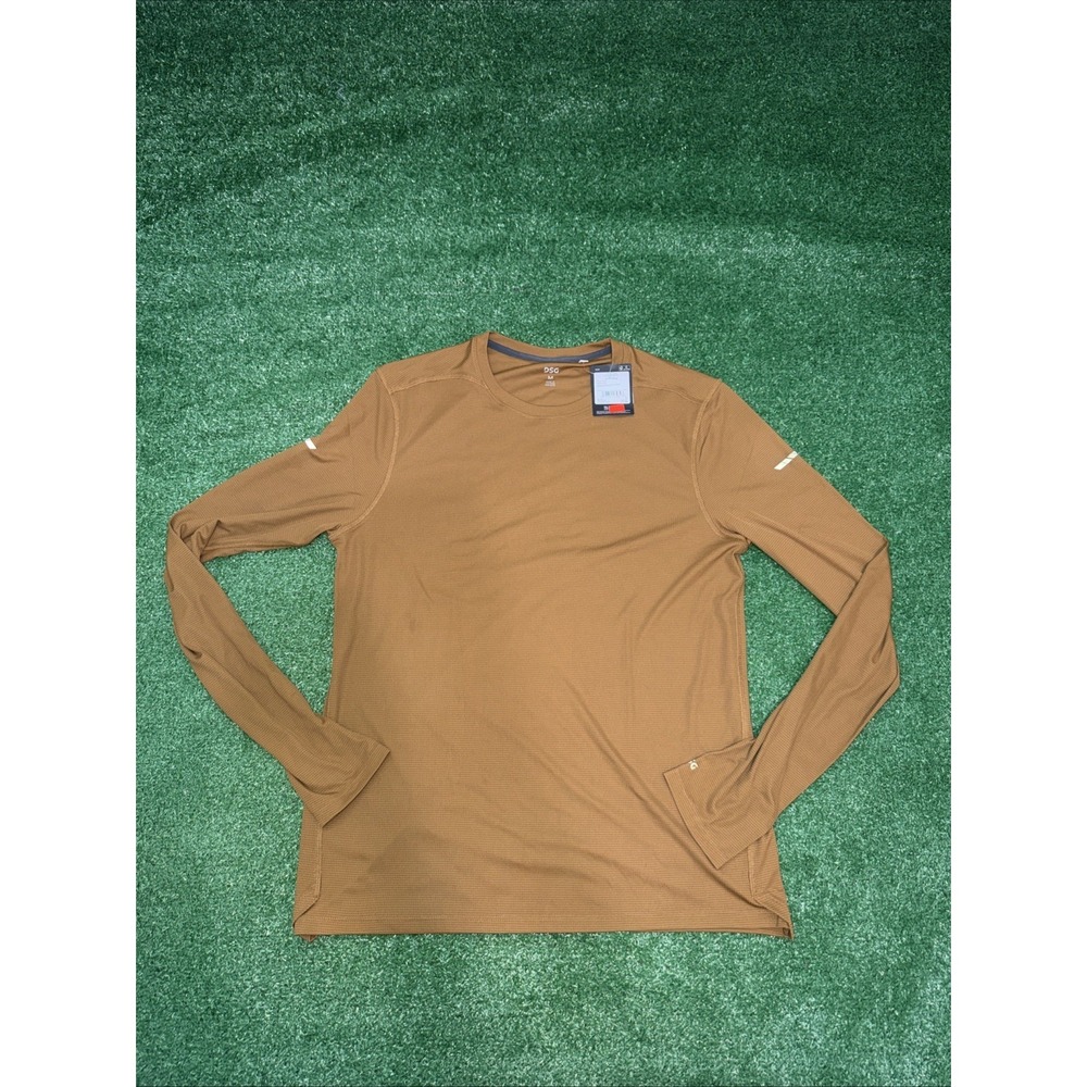 NWT DSG Men's Stride Long‎ Sleeve Run Tee Brown Athletic Size Medium Polyester